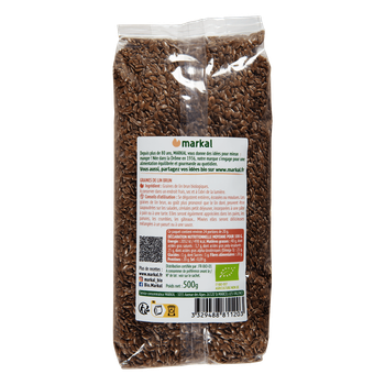 Visuel 1 du produit Graines de lin brun bio Markal Sachet - 500 g
