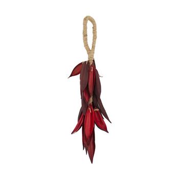 Visuel 1 du produit Ensemble de 15 mini-bateaux rouges à suspendre - 50 x 12 x 12 cm