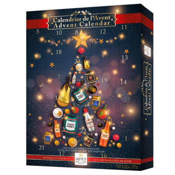 Visuel 1 du produit Calendrier de l'Avent chocolats à la liqueur Abtey - 35 x 24 cm