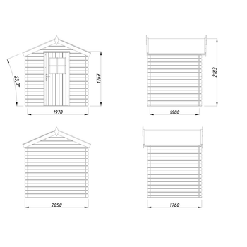 Visuel 1 du produit Abri de jardin naturel White Wood Pablo - 2.9 m² / 19 mm