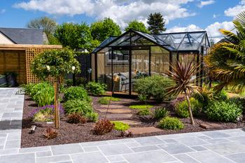 Visuel 1 du produit Serre de jardin en aluminium noir ACD Sophie 22,59 m² - 451 x 593 cm
