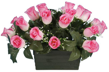 Visuel 1 du produit Jardinière de boutons de rose artificiels Riviera