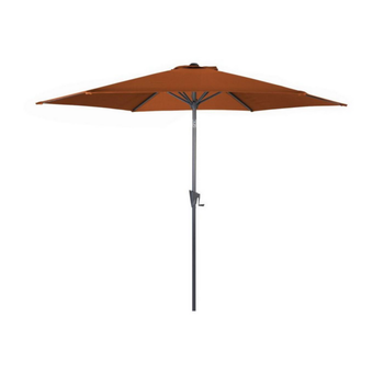 Visuel 1 du produit Parasol droit rond gris en aluminium Proloisirs Tilt - Ø 3 m
