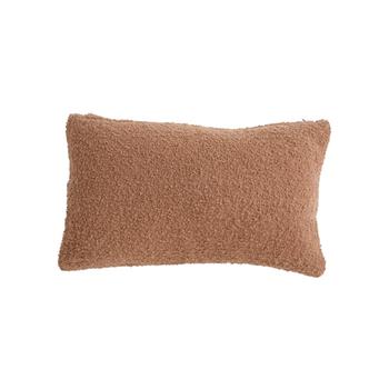 Visuel 2 du produit Coussin à 5 boutons en polyester café - 50 x 30 cm
