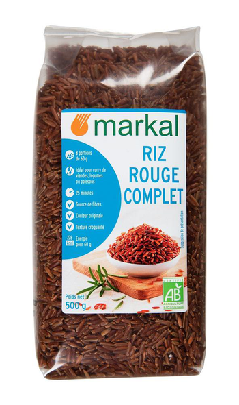 Visuel 1 du produit Riz rouge complet bio en sachet Markal - 500 g