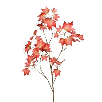 Visuel 1 du produit Branche artificielle d'érable feuillue rouge grand modèle - 111 cm