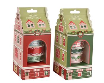 Visuel 1 du produit Boîte maison de 4 rubans en polyester multicolore de 100 x 2 cm