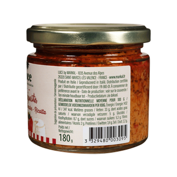 Visuel 1 du produit Sauce bio Apéripasta poivrons tomates ricotta Luce - 180 g