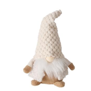 Visuel 1 du produit Figurine gnome en polyester crème Riccardo - 10 x 7,5 x 17 cm