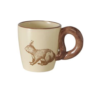 Visuel 1 du produit Tasse jumbo en poterie marron motif écureuil 420 ml Forestis - Ø 10 x H 10,5 cm