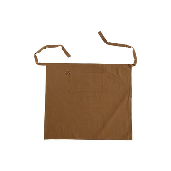 Visuel 1 du produit Tablier noué à la taille en coton marron - 80 x 90 cm