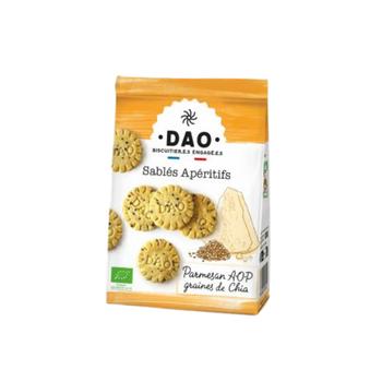 Visuel 1 du produit Sablés apéritifs bio au parmesan et aux graines de chia Dao - 100 g