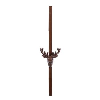 Visuel 1 du produit Accroche-porte cintre avec motif cerf en métal marron - 11,5 x 8,4 x 35,5 cm