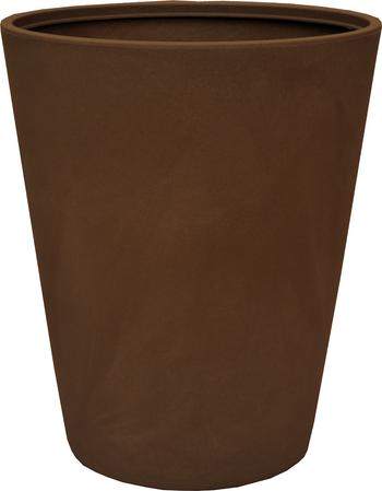 Visuel 1 du produit Pot conique en polyéthylène coloris corten Chapelu Architect - Ø 50 x H 60 cm