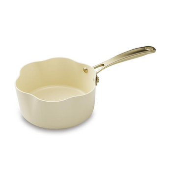 Visuel 1 du produit Casserole Menastyl Dahlia beige en aluminium recyclé - Ø 20 cm