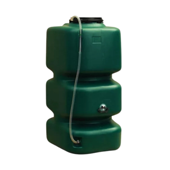 Visuel 1 du produit Récupérateur d'eau cubique vert foncé avec tuyau-jauge Garancia - 500 L