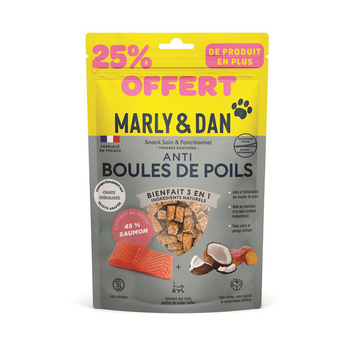 Visuel 1 du produit Friandises pour chat Marly & Dan Anti-boules de poils - 25 % offert - 50g