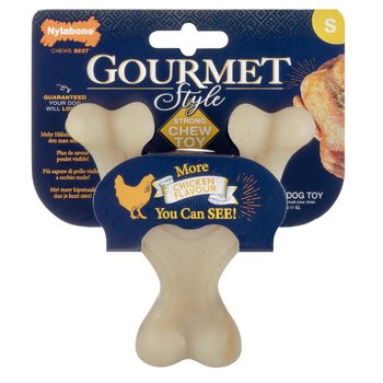 Visuel 1 du produit Jouet pour chien au poulet Nylabone Gourmet wishbone - Taille S