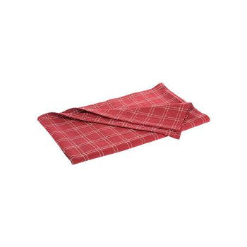 Visuel 1 du produit Nappe à carreaux en coton bordeaux et fils dorés - 250 x 150 cm