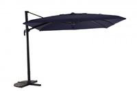 Visuel 1 du produit Parasol déporté coloris bleu en aluminium et polyester - 3 x 3 m