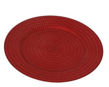 Visuel 1 du produit Sous-assiette en polyuréthane bordeaux - Ø 33,5 cm