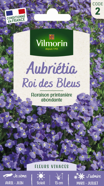 Visuel 1 du produit Graines de Aubriétia Roi des Bleus Vilmorin - graines à semer