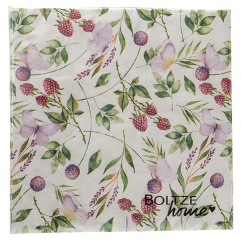 Visuel 1 du produit Serviettes en papier rose et vert Fantasy x20 - 16,5 x 16,5 cm