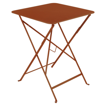 Visuel 1 du produit Table pliante Bistro Fermob coloris orange en acier - 57 x 57 x 74 cm