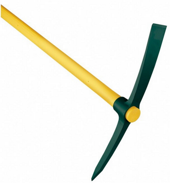 Visuel 1 du produit Pioche terrassier verte à manche jaune Novagrip Leborgne - 2 kg