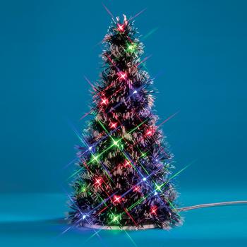 Visuel 1 du produit Décoration pour village de Noël sapin de Noël lumineux coloris multicolore à piles Lemax - 27 x 16 x 16 cm