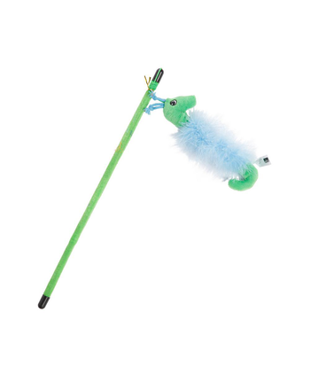 Visuel 1 du produit Canne à pêche jouet pour chat Crevettes et hippocampes 40 cm