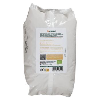 Visuel 1 du produit Farine de blé intégrale T150 bio en sachet de 1 kg