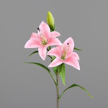 Visuel 1 du produit Fleur artificielle Lys coloris rose - 75 cm