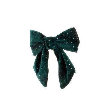 Visuel 1 du produit Nœud en velours vert pailleté Fluffy petit modèle - 20 x 26 cm