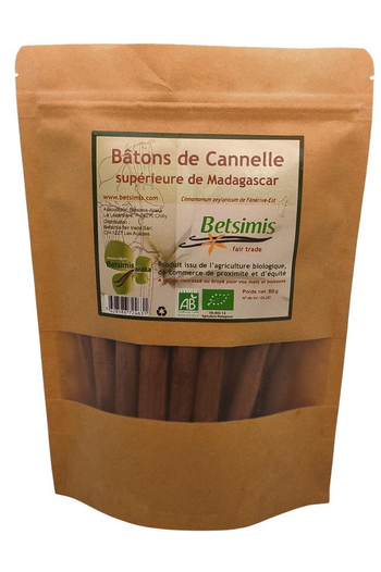 Visuel 1 du produit Bâtons de cannelle bio de Madagascar Betsimis - 80 g
