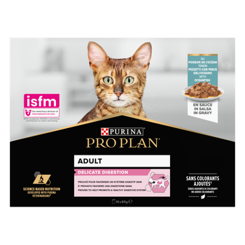 Visuel 1 du produit Pâtée pour chat delicate au poisson Pro plan 10 x 85 g
