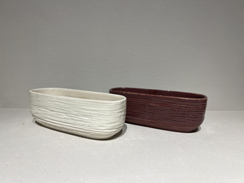 Visuel 1 du produit Jardinière trio coloris multicolore en céramique - 20,5 x 8 x 6,8 cm