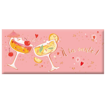 Visuel 1 du produit Mini tablette chocolat lait « À ta santé » Art Grafik - 30 g