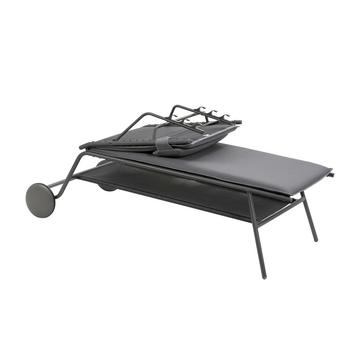 Visuel 1 du produit Bain de soleil Miami II haut Lafuma coloris gris en acier et titane et matelassé - 80 x 186 x 90 cm