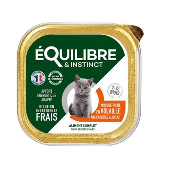 Visuel 1 du produit Mousse pour chaton à la volaille et aux carottes Équilibre & Instinct - 85 g