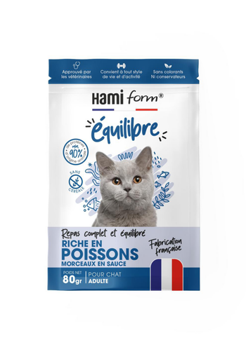 Visuel 1 du produit Alimentation complète pour chat poisson HamiForm Équilibre - pochon de 80 g