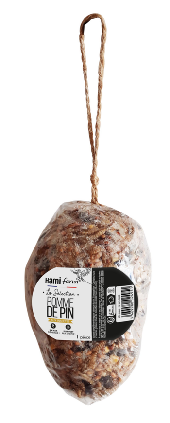 Visuel 1 du produit Pomme de pin à la graisse pour oiseaux de la nature Closeau