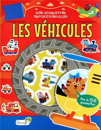 Visuel 1 du produit Livre de gommettes repositionnables "Les véhicules" aux Éditions Grenouille