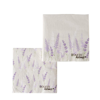 Visuel 1 du produit Serviettes en papier motif Lavande x20 - 16,5 x 16,5 cm