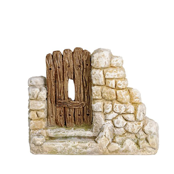 Visuel 1 du produit Décor de crèche de Noël vieille porte Santons Escoffier - 14 x 5 x 10 cm