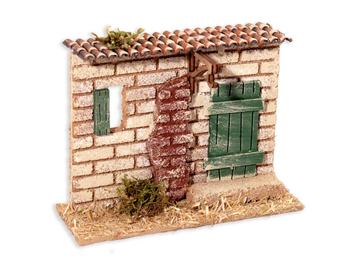 Visuel 1 du produit Décor de crèche de Noël façade maison Santons Escoffier - 6 x 5 x 12 cm
