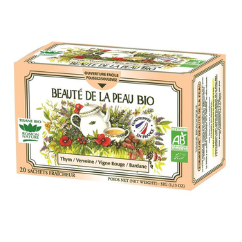 Visuel 1 du produit Tisane beauté de la peau bio en boite de 32 g