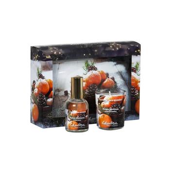 Visuel 1 du produit Coffret bougie parfumée et parfum d’ambiance Lothantique Clémentines givrées - 75 g / 50 ml