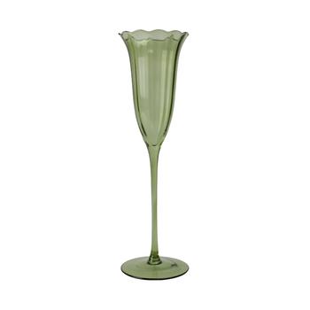Visuel 1 du produit Ensemble de 4 flûtes en verre vert Eden - 17 cl