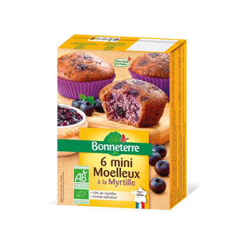 Visuel 1 du produit Mini moelleux aux myrtilles Bonneterre bio 200 g